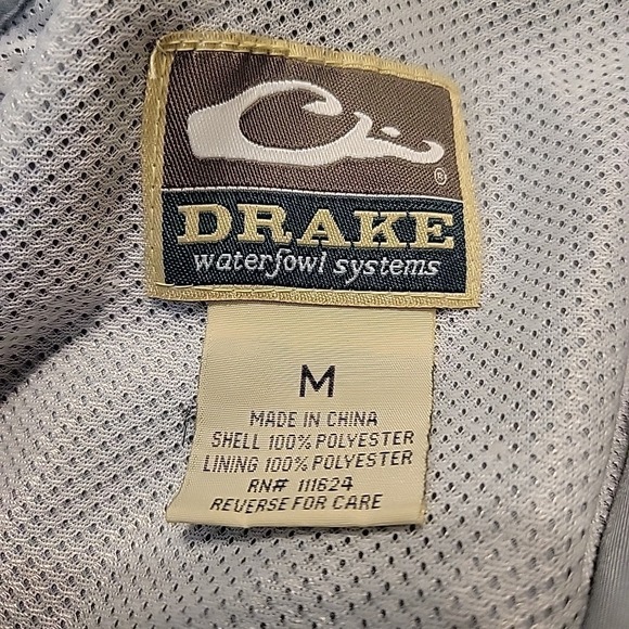 Drake Waterfowl Shirt  Mens Med Gray Wingshooter Performance Long‎ Sleeve Vented - Picture 6 of 9